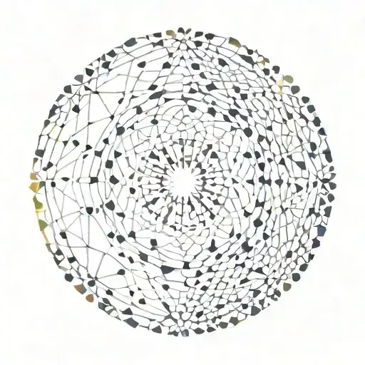 Geometric Pointilism Circle Shape Symbolizing