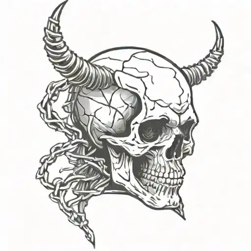 Barbed Wire With Skull Neck