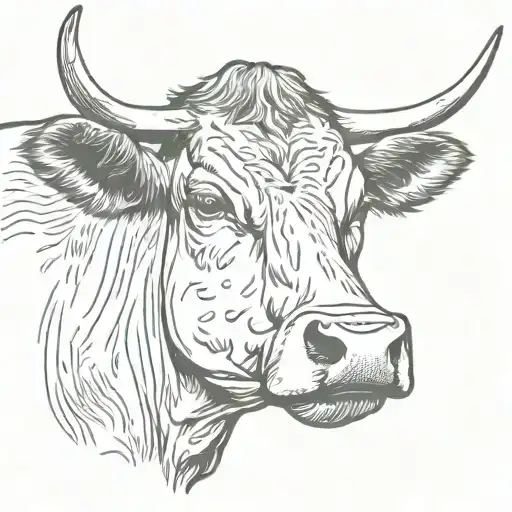 Cow Head Outline