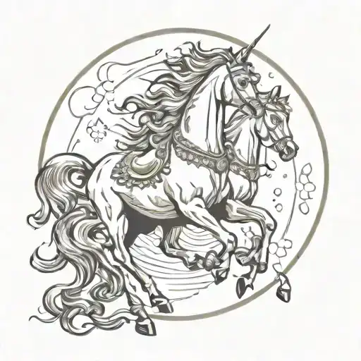Crown Horses Moon