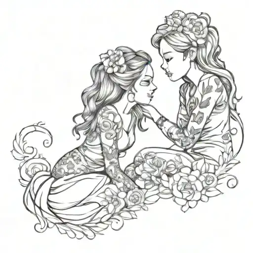 Matching Tattoos Best Friend Picture Only Outerlines