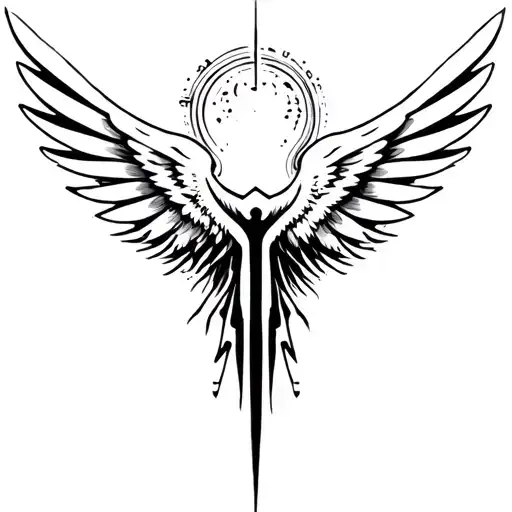 Sokol With Wing In The Foreground In The Background