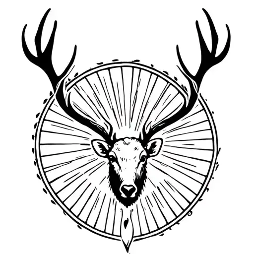 Deer Antlers And Turkey Fan