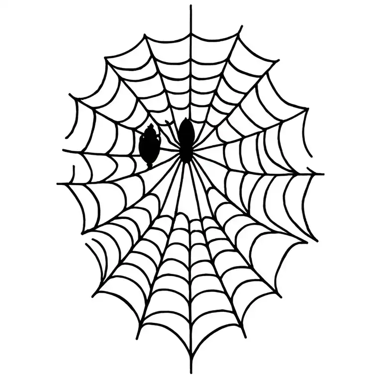 Spiderweb And Blackwidow Spider