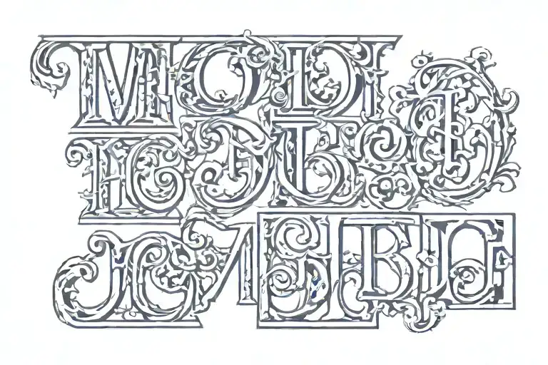 Money In Gothic Letters