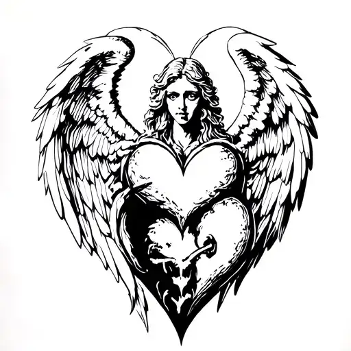 Angel Going Into A Heart And Coming Out The Other Side A Demon