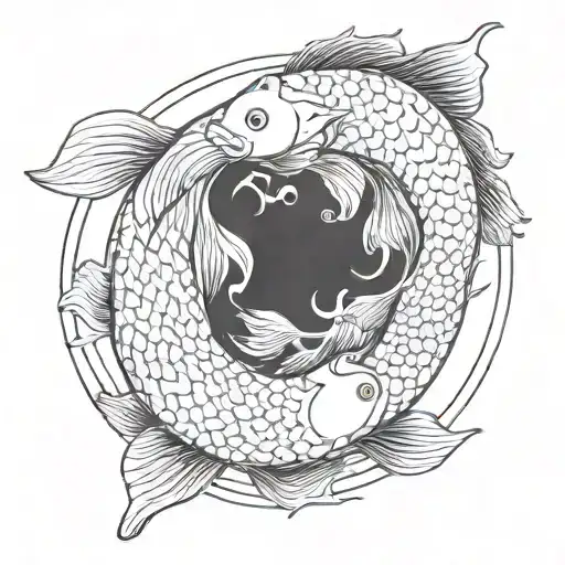 Coi Fish Yin And Yang