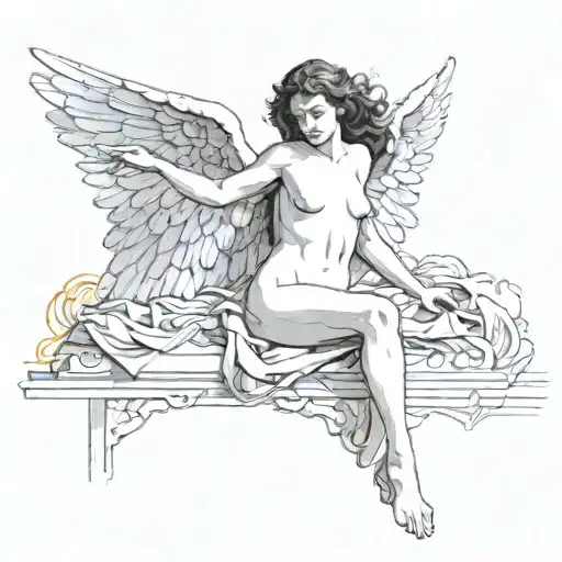 Cabanel Fallen Angel Painting Nu Woman Body