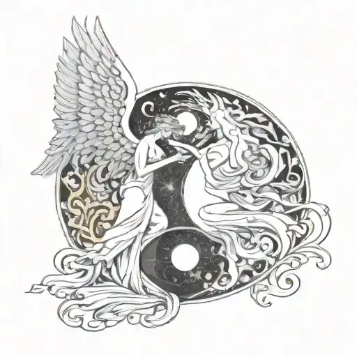 Angels That Are Like Yin And Yang Symbol