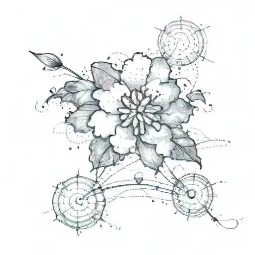 A Stencil Flower With Rainbow To Represent Lost Child