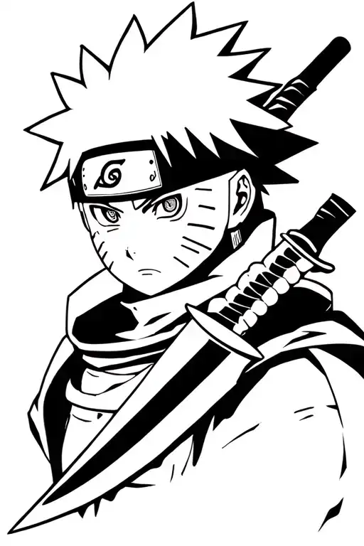 Naruto With A Kunai Knife