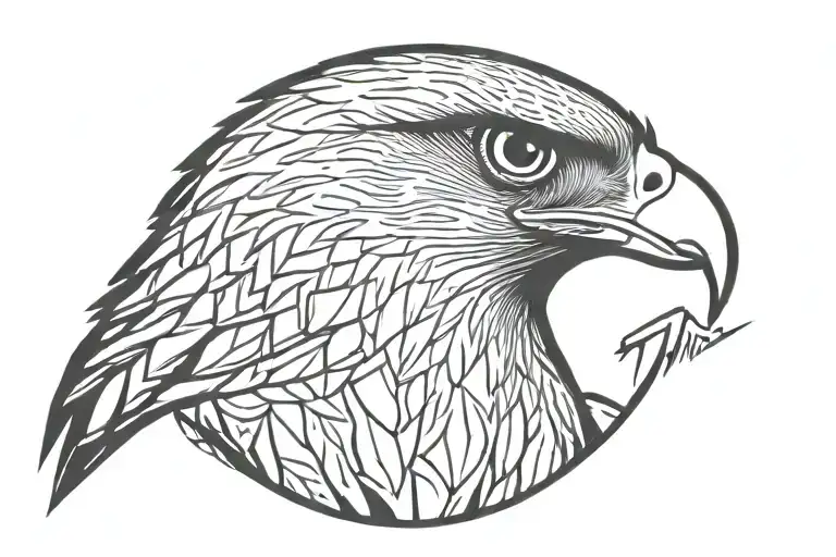 Mountain Ridge Falcon Head Emerging