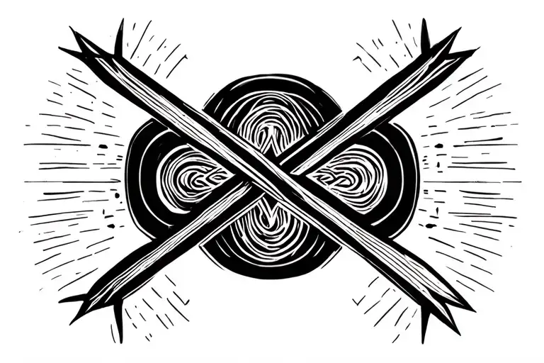 Sagittarius Bow And Arrow With Infinity Symbol As The Center Point