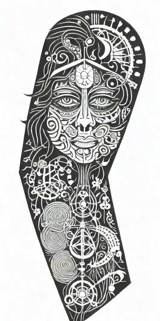 Libra And Young Sexy Woman Betrays With Open Eyes