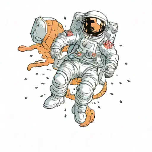 Astronaut Falling In Space