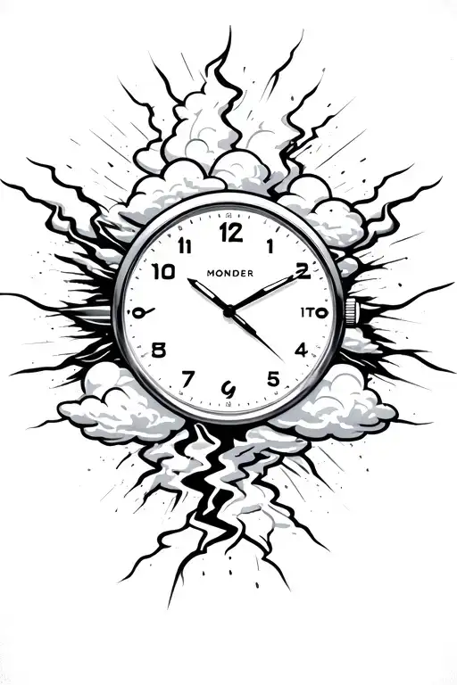 Thunder Storm Clouds Custom Watch Face Incorporating Elements