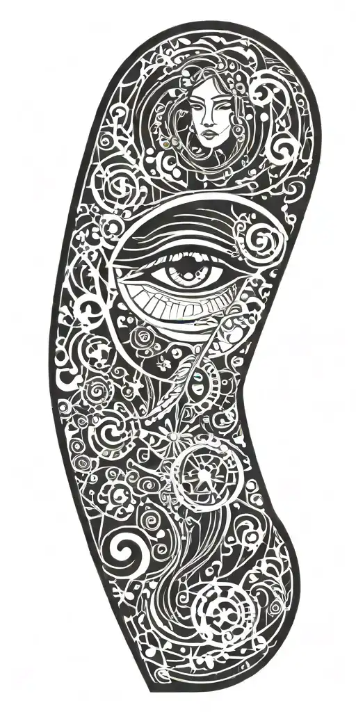 Libra And Young Sexy Woman Betrays With Open Eyes