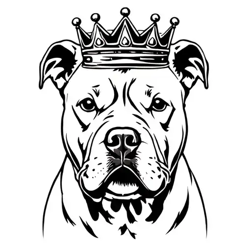 Pitbull With Crown