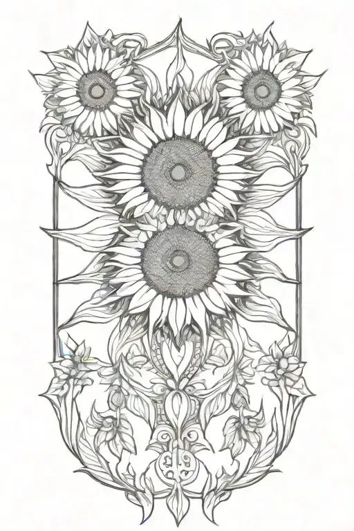 Alien Gypsy Hippie Inspired Sunflower Together