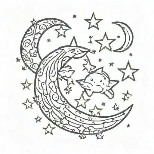 Stars And Moon Cute