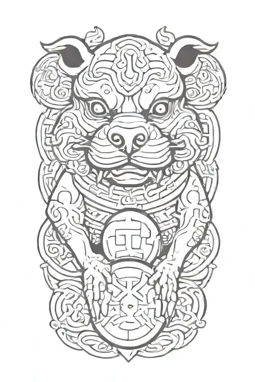 Fu Dog Holding An Orb