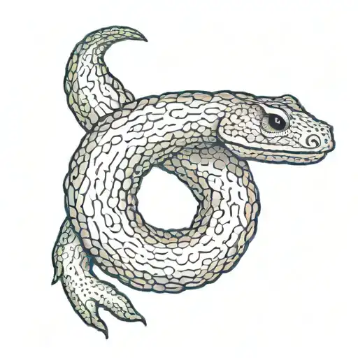 Ouroborus Eating Its Tail Around Galaxy