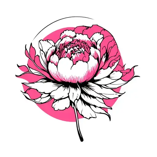 Mountain Peony Pink With Sun