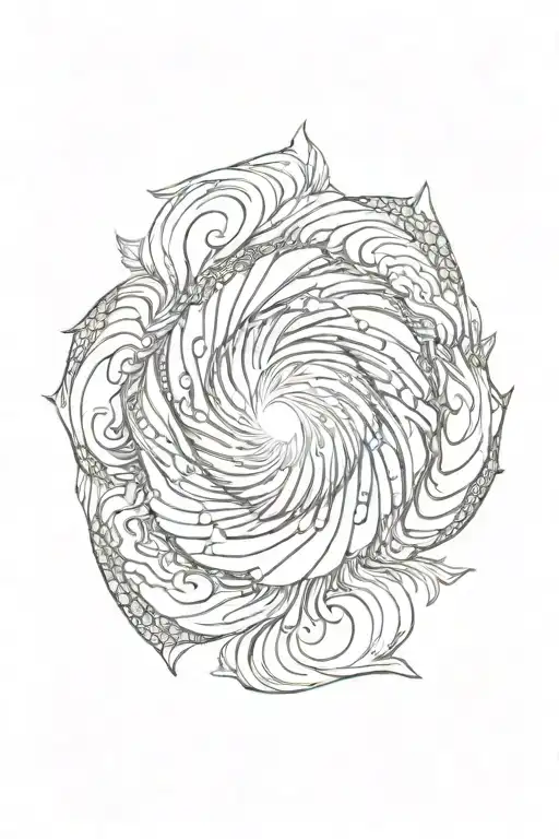 A Sun Center Spiral The Rays Are Long And Wavy