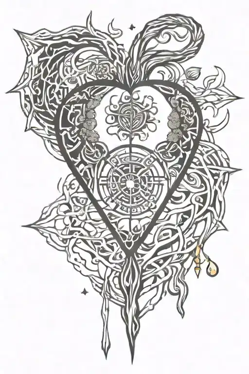 Empath Protection Symbol Hiking Heart Beat