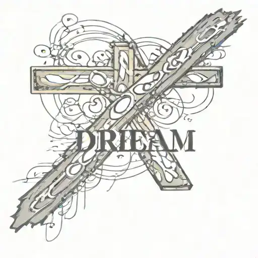 The Word Dream Crosses Out The Word Dead In The Cross