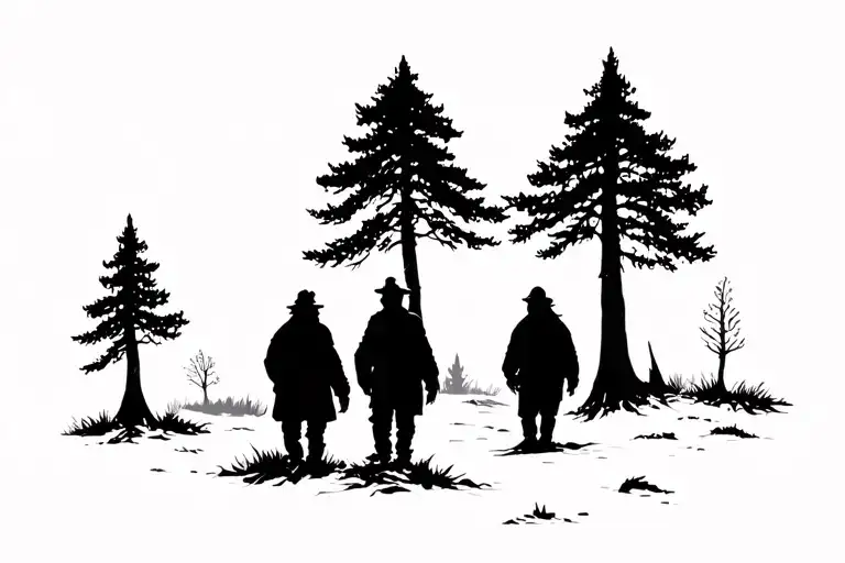 Old People In Dark Forest