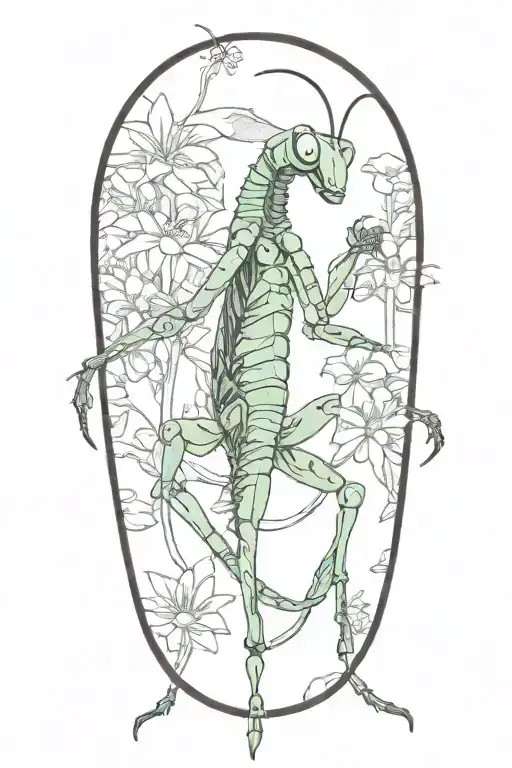 Horiyoshi Style Praying Mantis