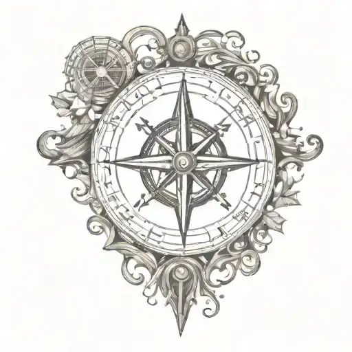 Compass And Deathly Hallows Symbol