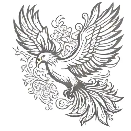 Phoenix Bird Flying