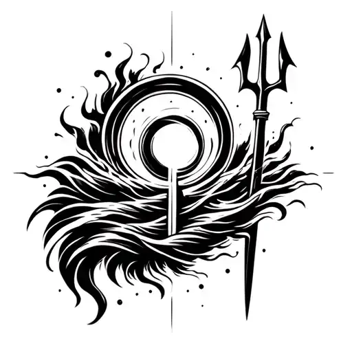 Infinity Through The Journey Fill With Storms Incorporating Poseidon's Trident