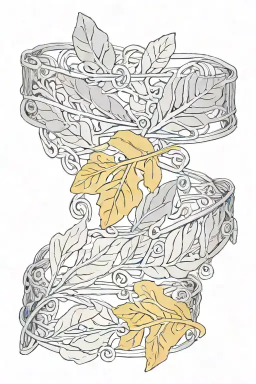 Leaf Bracelet With The Names Noa Gaya Lavi Noga