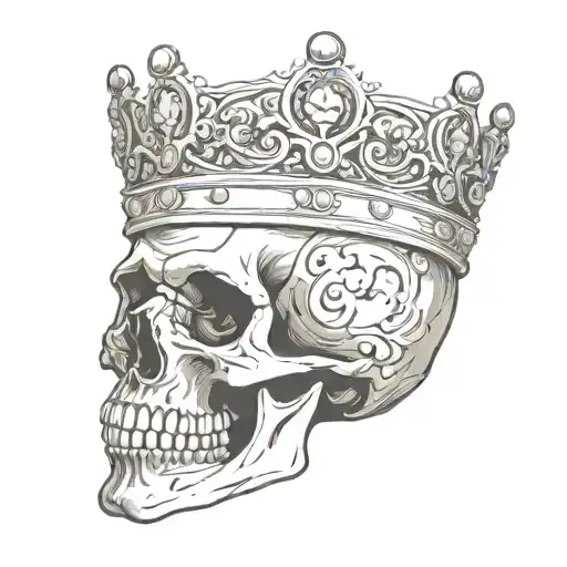 Skull Wearing A Crown