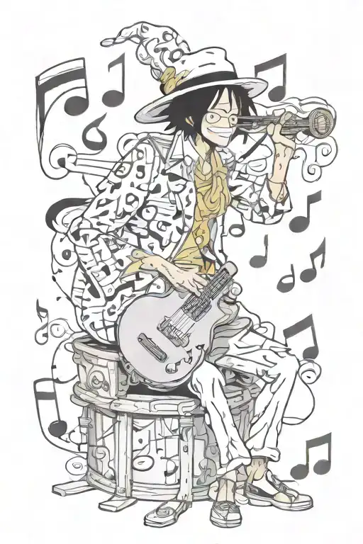 Brook One Piece With Binks Sake Music Notes