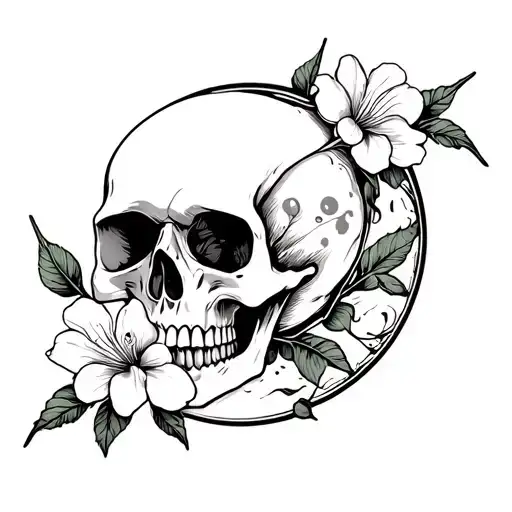 Skull Azalea Flower Moon