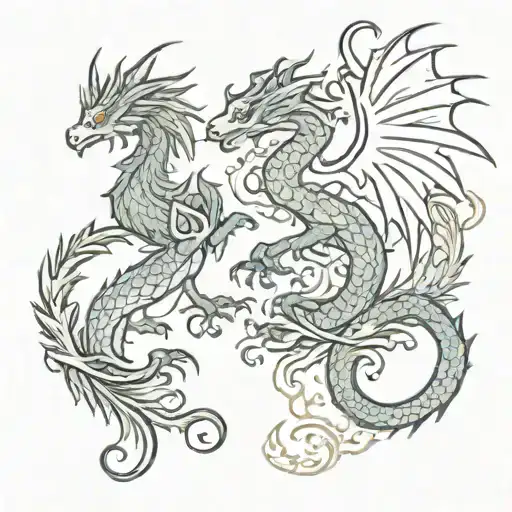 Phoenix And Dragon