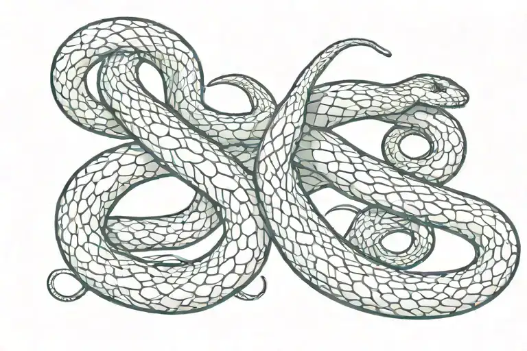Snake Intertwined Within Text