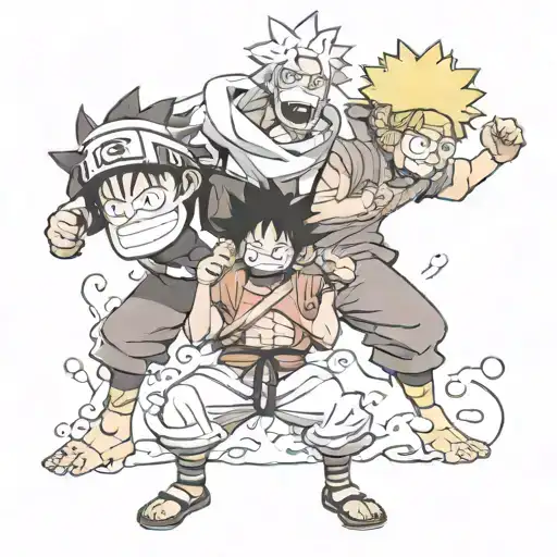 Rapha Lopes Naruto And Onepiece Luffy Gear 5