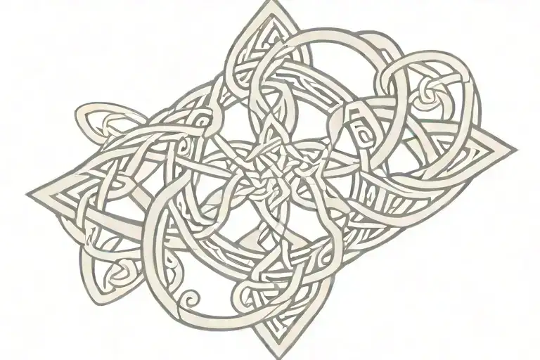 Holy Trinity Knot Design With A Celtic Band