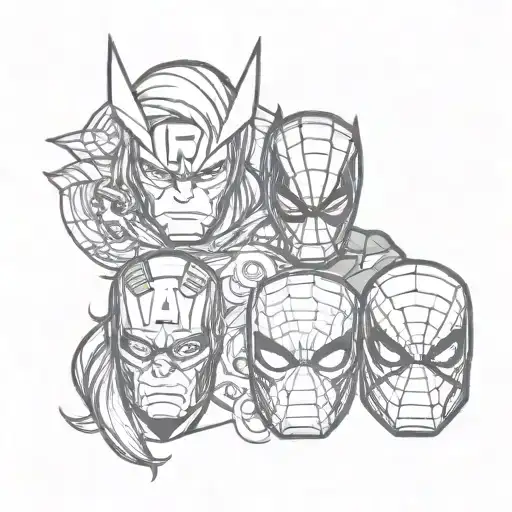 Matching Marvel Tatoos For Friends