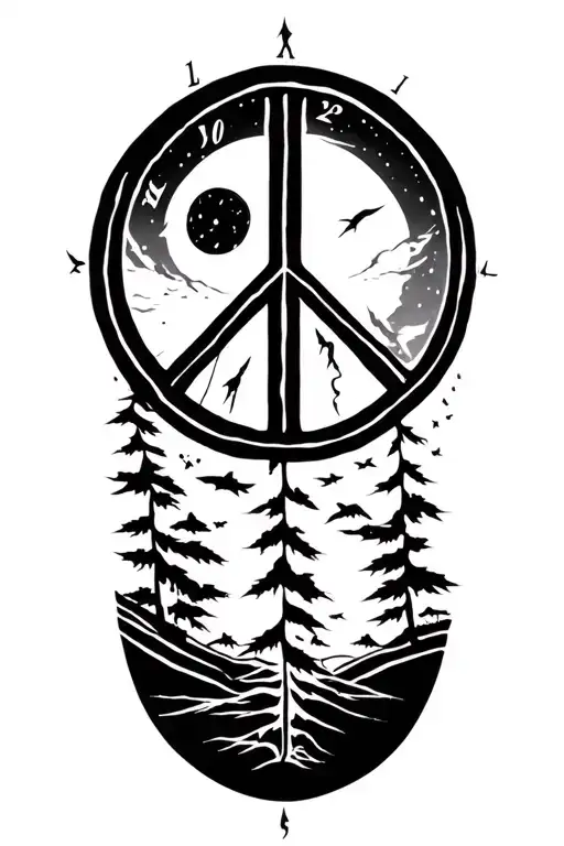 Peace And Lightining Storm And Time And Nature