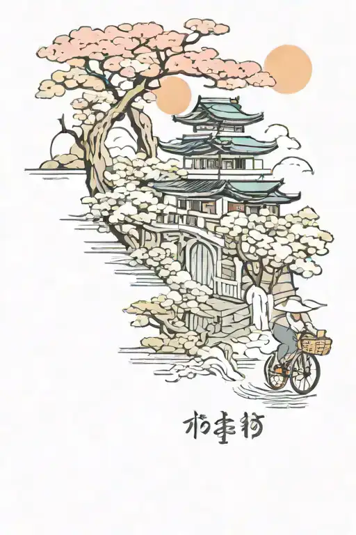 Enjoy The Journey Depicted According To Tradi Japanese Style
