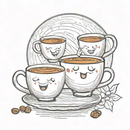 Moon Cup Of Coffee Family Of 4