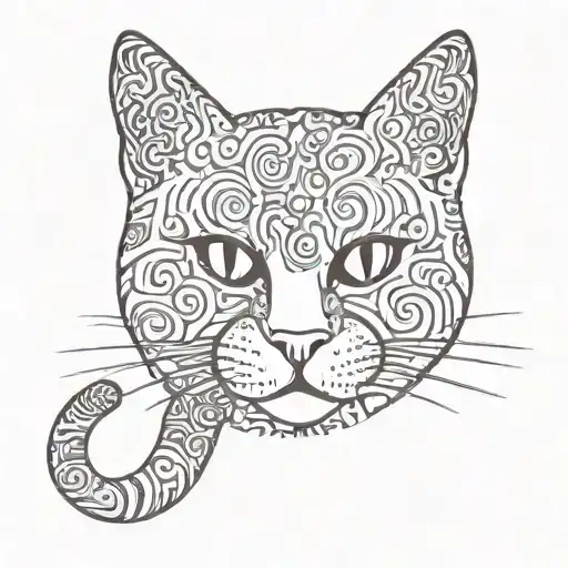 Cat And Spiral Pattern
