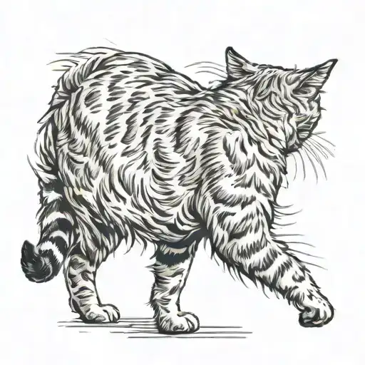 Cat Walking Away And Looking Over Its Shoulder