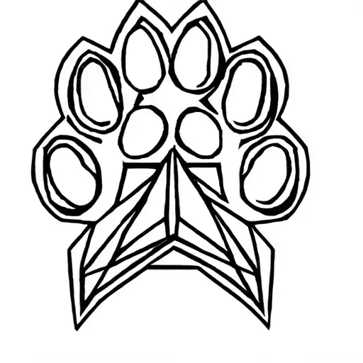 Dog Paw With Geometry
